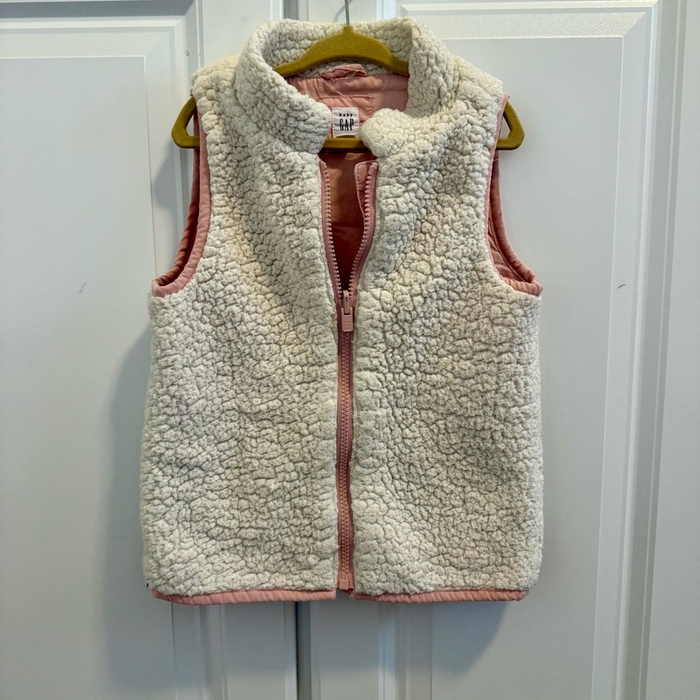 GAP Pink and Cream Toddler Vest